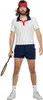 Set 80er Jahre Tenniskostüm - Wimbledon - Sportskostüm Gr. Produktbild-Vorschau 2