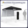 COSTWAY Gazebo pop up 3x3m, gazebo pieghevole con 1 parete Anteprima dell’immagine prodotto 3