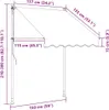 vidaXL Tenda da sole retrattile crema 150x150 cm in tessuto Anteprima dell’immagine prodotto 6