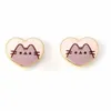 Carat Shop, The Pusheen Stud Ohrringe Pink and Gold Heart Produktbild-Vorschau 1