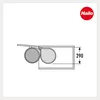 A diagram showing a kitchen bin mechanism with dimensions. Náhled obrázku produktu