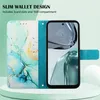 Moto G62 5G Hülle, Marmor Motiv Kunstleder Tasche Wallet Produktbild-Vorschau 4