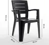 Outdoor-Essset mit rechteckigem Tisch 156x78 cm und 6 Produktbild-Vorschau 3