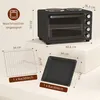 HOMCOM Minibackofen 28 L 2600W Mini Backofen 100-230℃ 60 Produktbild-Vorschau 3
