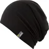 Chillouts dünne uni Longbeanie Strickmütze Acapulco mit UV-Schutz 50+ in schwarz