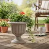Sierliche taupe Blumentopf auf Fuß für innen und außen, Produktbild-Vorschau 8