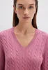 mavi Klassischer Zopfmuster Strickpullover mit V-Ausschnitt Produktbild-Vorschau 2