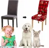 A collage showing a plain chair, a chair with a Christmas cover, a child with face paint, a puppy, and a kitten. Náhled obrázku produktu
