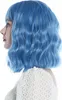 WIG ME UP Perücke Pony schulterlang gewellt Blau Weißgraue Produktbild-Vorschau 3