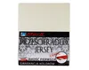 A product shot of a folded ecru jersey fitted sheet with packaging details visible. Produktbild-Vorschau