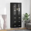vidaXL Deska wysoka czarny dąb 69,5 x 34 x 180 cm Podgląd zdjęcia produktu 3