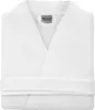A white waffle-weave bathrobe folded and laid flat. Náhled obrázku produktu