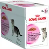 A cardboard box containing multiple pouches of Royal Canin Kitten Instinctive cat food. Voir les images du produit