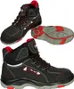 A collage of safety boots, showing different angles and a sole. Produktbild-Vorschau