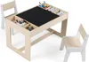 Set tavolo per bambini con 2 sedie, piano bifacciale Anteprima dell’immagine prodotto 3