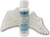 A bottle of waterbed conditioner tabs with stacks of the tabs on either side. Produktbild-Vorschau