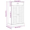vidaXL Schuhschrank VIGO Weiß 60x35x96 cm Massivholz Kiefer Produktbild-Vorschau 8
