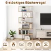 Regał COSTWAY z 6 poziomami, półka stojąca, półka dzieląca Podgląd zdjęcia produktu 6