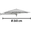 Ampelschirm Ø 245 cm Grau-Silber mit Dreh- & Produktbild-Vorschau 4