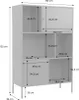 Credenza industriale in metallo con 6 scomparti, Blu Anteprima dell’immagine prodotto 5