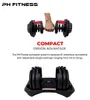 PH Fitness Adjustovateľná činka s otočným systémom, Náhľad obrázku produktu 7
