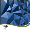 A close-up abstract view of a textured blue surface with geometric facets. Podgląd zdjęcia produktu