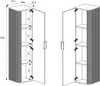 Technical drawing of a black cabinet with dimensions indicated. Produktbild-Vorschau