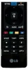 A black LG television remote control is shown from the front. Produktbild-Vorschau