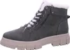 A single gray winter boot with white fur lining and a beige sole is shown against a white background. Produktbild-Vorschau