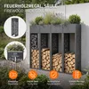 ML-Design Kaminholzregal Innen Außen mit Pflanzkasten Produktbild-Vorschau 2