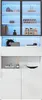 Sweiko 70x30x200cm Vitrine,Vitrinenschränke Mit Schubladen Produktbild-Vorschau 7
