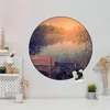 Design Stahlmagnettafel Schwarz Rund 47cm Bank Am See Produktbild-Vorschau 1