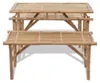 vidaXL Pivní stůl se 2 lavicemi 100 cm Bamboo Náhled obrázku produktu 4