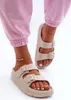 Damen Schaumstoff Plateau Pantoletten Beige Melorea 40 Produktbild-Vorschau 2
