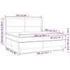Boxspringbett mit Matratze & LED Creme 200x200 cm Stoff Produktbild-Vorschau 8