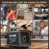 A collage of images showing various scenarios where an ozone generator can be used, along with a close-up of the product itself. Produktbild-Vorschau