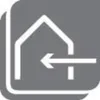 A white icon of a house with an arrow pointing into it, on a gray background. Anteprima dell’immagine prodotto