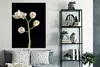MuchoWow® Poster Ein Zweig mit Orchideen auf schwarzem Produktbild-Vorschau 4