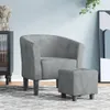 vidaXL Fotel klubowy z podnóżkiem ciemnoszary aksamit Podgląd zdjęcia produktu 2