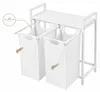 BEGRYF Wäschekorb mit 2 Wäschesäcken 73 x 33 x 71 cm Weiß Produktbild-Vorschau 7