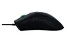 A black gaming mouse with green accents is shown from the side against a white background. Produktbild-Vorschau