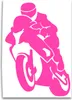 Motorradfahrer Auto Aufkleber, Design 2, pink Produktbild-Vorschau 1