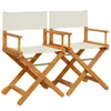 vidaXL Chaises de régie pliantes 2 pcs. Tissu blanc crème Voir les images du produit 1