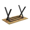 MODFU Table À Manger Avec Piètement Croisé Noir, Plateau Voir les images du produit 8