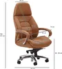AMSTYLE Designer Bürostuhl Bezug Echtleder Caramel Produktbild-Vorschau 7