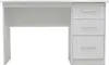 Bureau Mateo 121x60x75cm avec trois tiroirs - blanc Voir les images du produit 4