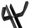 A close-up studio shot of two black door handles connected by a square spindle. Anteprima dell’immagine prodotto