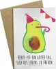 Mr. & Mrs. Panda babykarte Avocado Party - Weiß - Geschenk, Produktbild-Vorschau 1