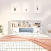 Testata del letto con ripiani bianco 120x19x103,5 cm Anteprima dell’immagine prodotto 3
