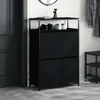 Botník černý 75x34x112 cm materiál na bázi dřeva Náhled obrázku produktu 2
